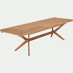 Table de jardin extensible en acacia huilé - bois clair (10 à 12 places)