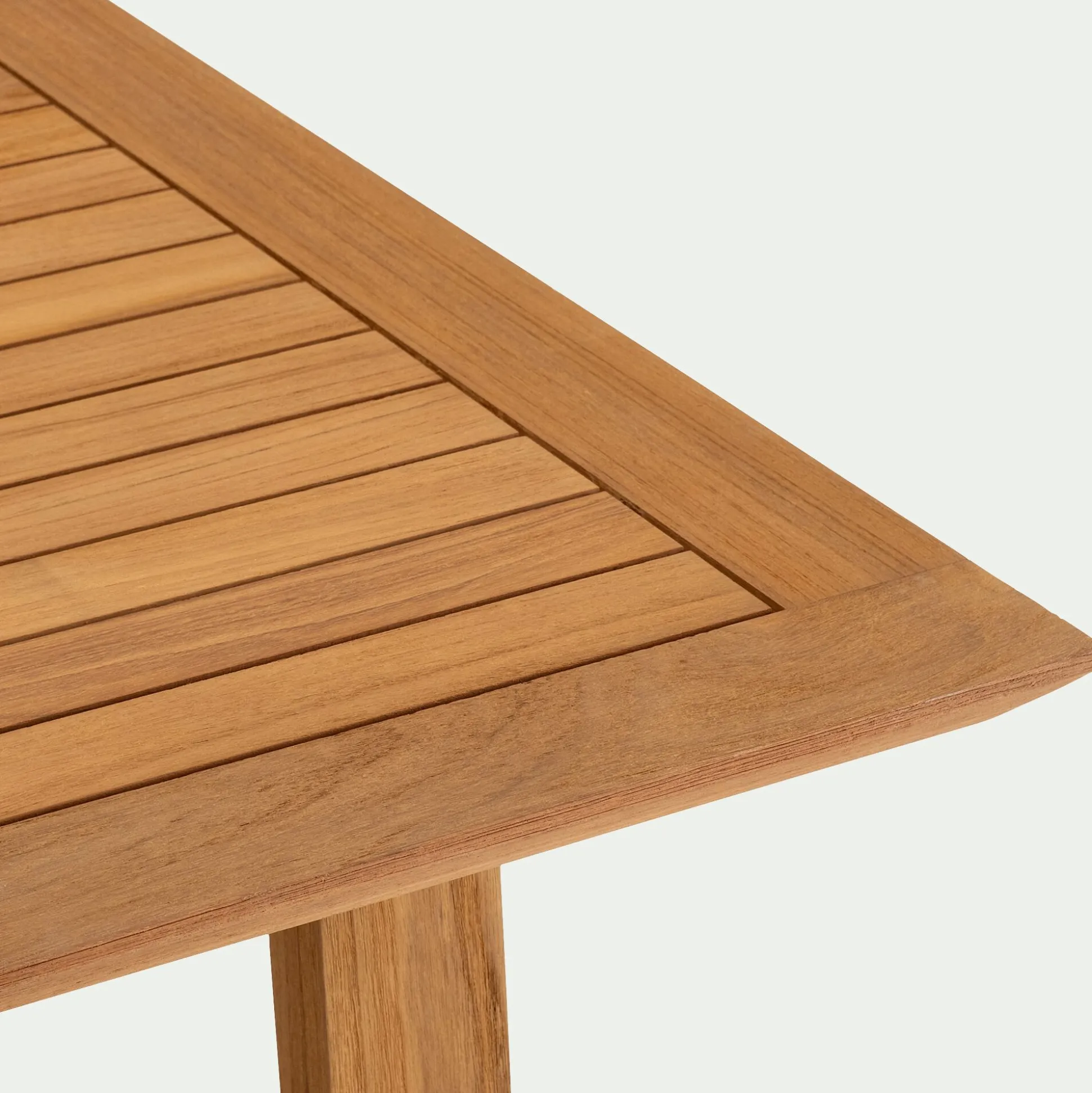 Table de jardin extensible en teck FSC - bois clair (8 à 10 places)