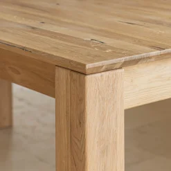 Table de repas extensible en chêne - bois clair (8 à 12 places)