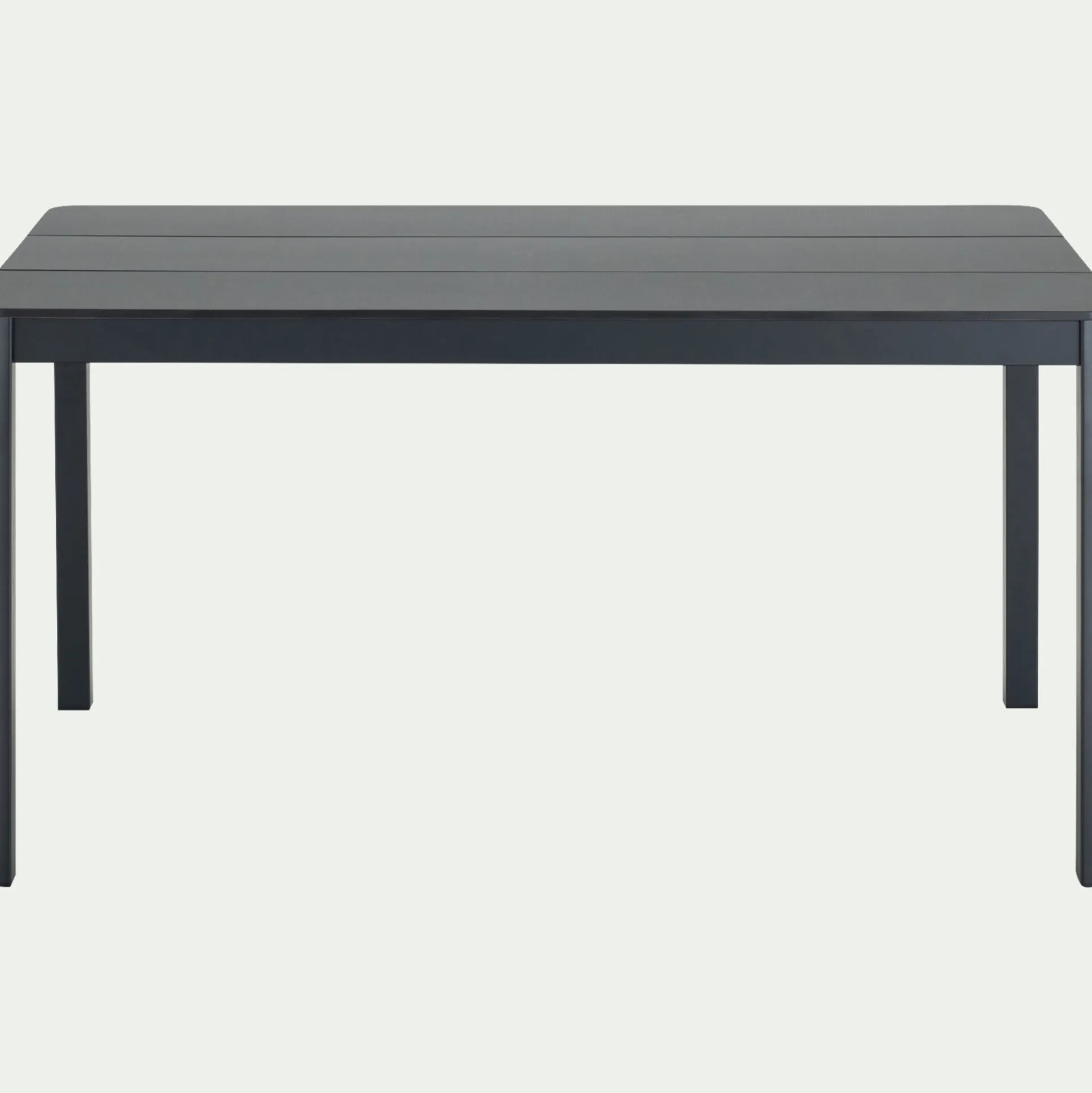 Table de repas jardin en aluminium et duraboard - noir (6 places)