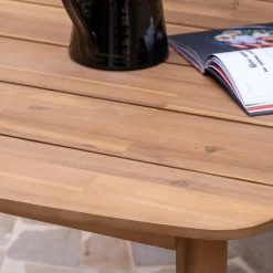 Table de repas jardin en acacia - bois clair (6 places)