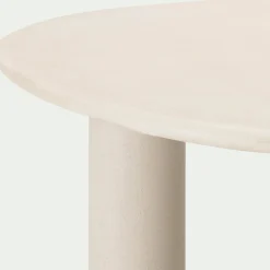 Table de repas organique en bois - blanc écru (8 à 10 places)