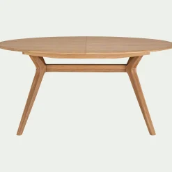 Table de repas ovale extensible bois massif - bois clair (6 à 8 places)