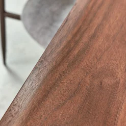 Table de repas rectangulaire extensible en bois - bois foncé (8 à 10 places)