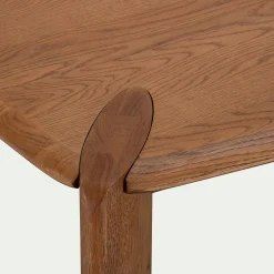 Table de repas rectangulaire en chêne massif - bois clair (8 places)