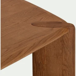 Table de repas rectangulaire en chêne massif - bois clair (8 places)