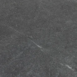 Table de repas rectangulaire en pierre et acier - gris anthracite (10 places)