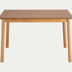Table de repas rectangulaire en chêne et hévéa - bois clair (6 places)