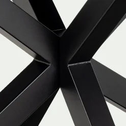 Table de repas rectangulaire extensible en céramique - gris (6 à 8 places)