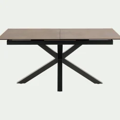 Table de repas rectangulaire extensible en céramique - bronze (6 à 8 places)