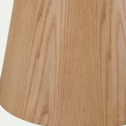 Table de repas ronde en bois et céramique - bois clair (4 à 6 places)