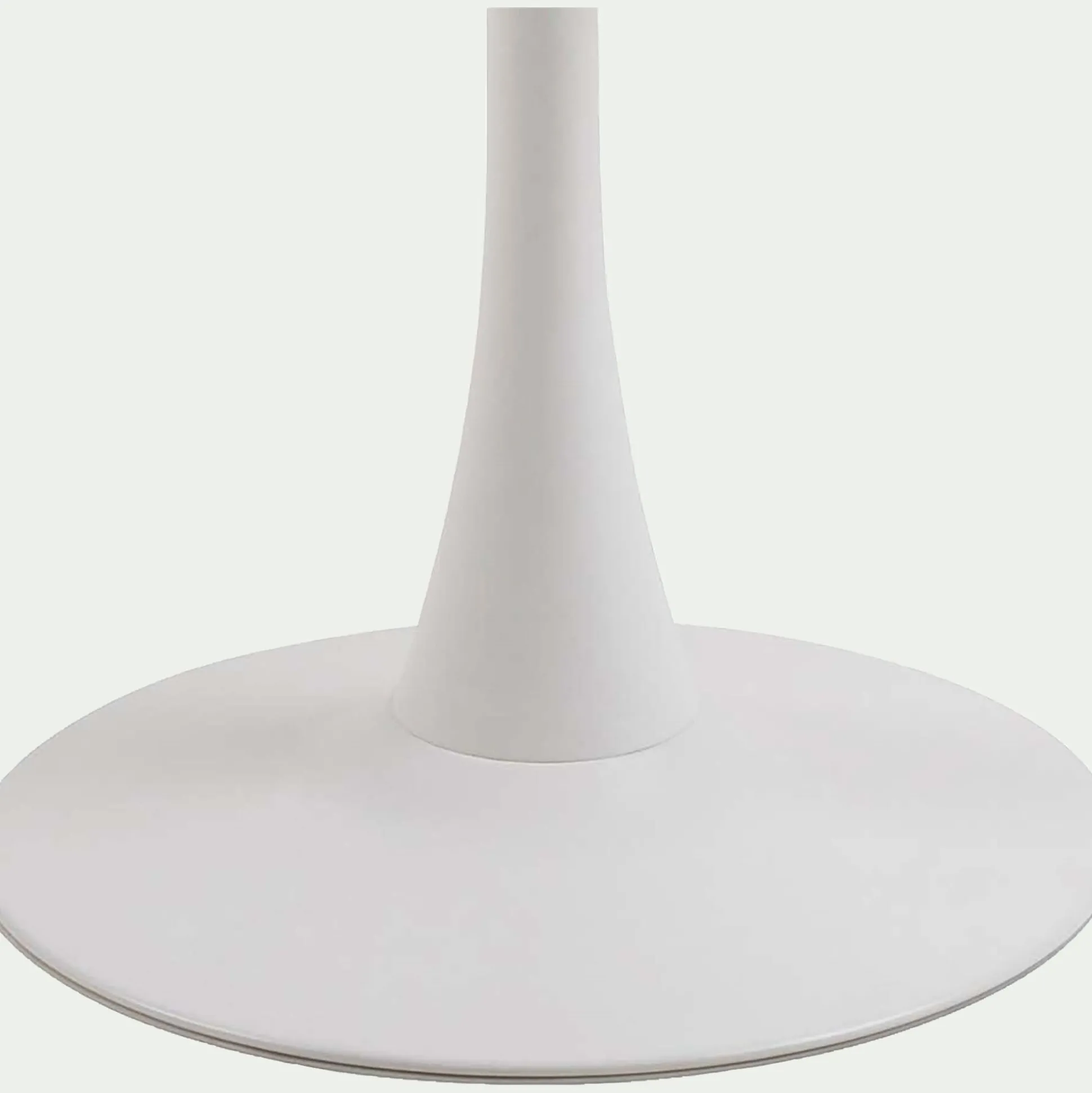 Table de repas ronde en bois et céramique - blanc (4 places)