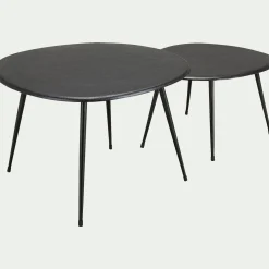 Tables gigognes en fonte d'aluminium - noir