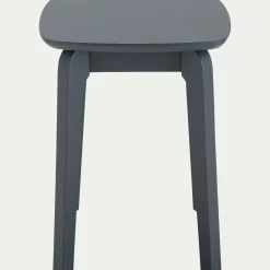 Tabouret bas en bois d'hévéa H45cm - gris restanque