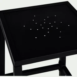 Tabouret de bar en acier - noir H74cm