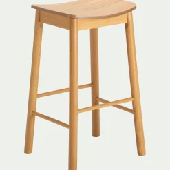 Tabouret de bar en chêne et hévéa H77cm - bois clair