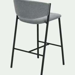 Tabouret haut de repas en tissu H66cm - gris