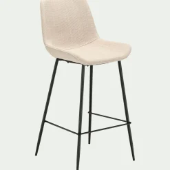 Tabouret haut de repas en tissu H65cm - gris