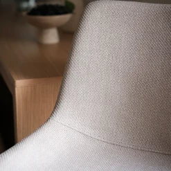 Tabouret haut de repas en tissu H75cm - gris