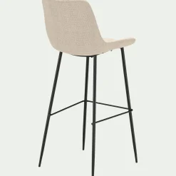Tabouret haut de repas en tissu H75cm - gris