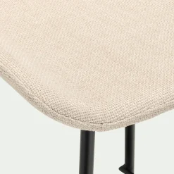 Tabouret haut de repas en tissu H75cm - gris