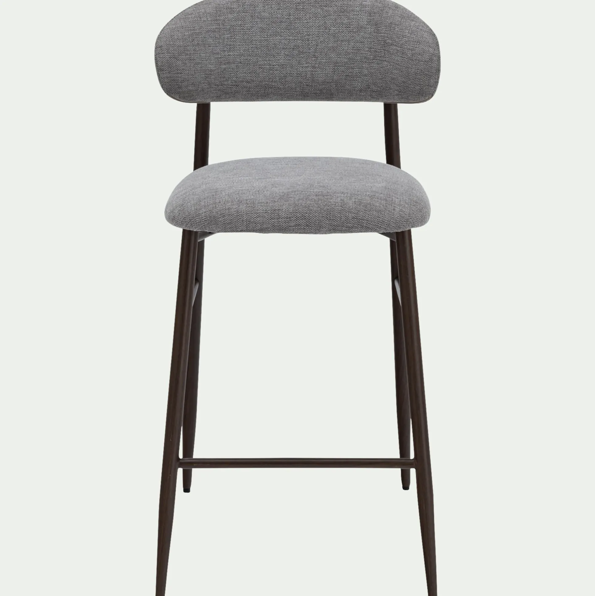 Tabouret haut de repas en tissu H66cm - gris