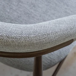 Tabouret haut de repas en tissu H66cm - gris