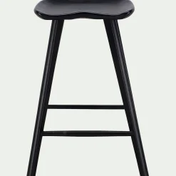 Tabouret haut en chêne massif H66cm - noir