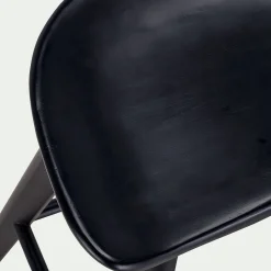 Tabouret haut en chêne massif H66cm - noir