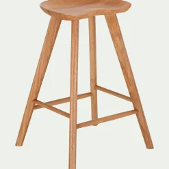 Tabouret haut en chêne massif H66cm - bois clair