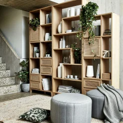 Étagère 10 cases en chêne