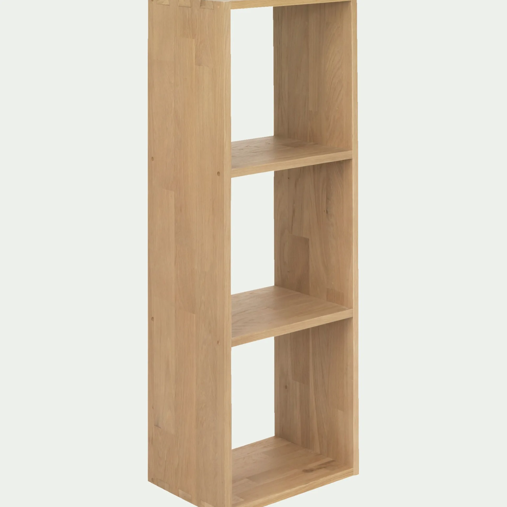 Étagère 3 cases en chêne - bois clair