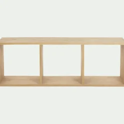 Étagère 3 cases en chêne - bois clair
