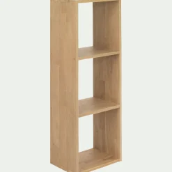 Étagère 3 cases en chêne - bois clair
