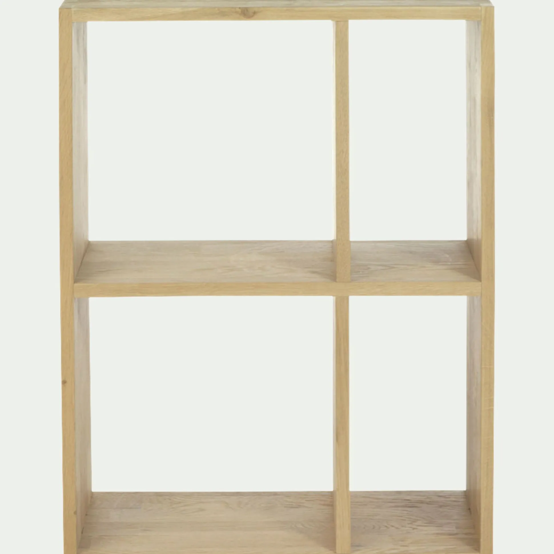 Étagère 4 cases en chêne - bois clair