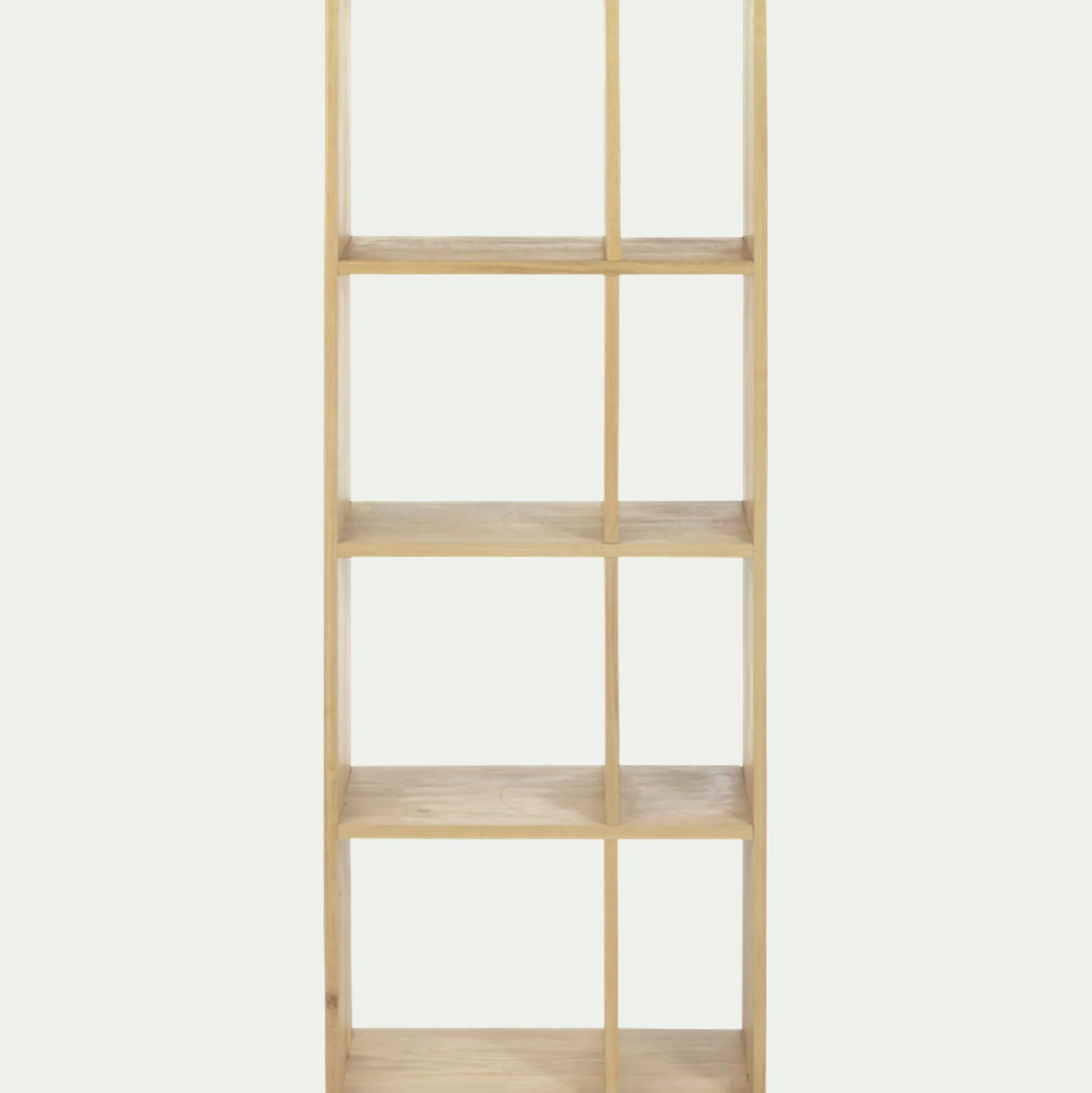Étagère 8 cases en chêne lamellé - bois clair