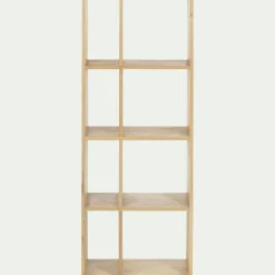 Étagère 8 cases en chêne lamellé - bois clair