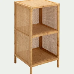 Étagère 2 cases en rotin - naturel