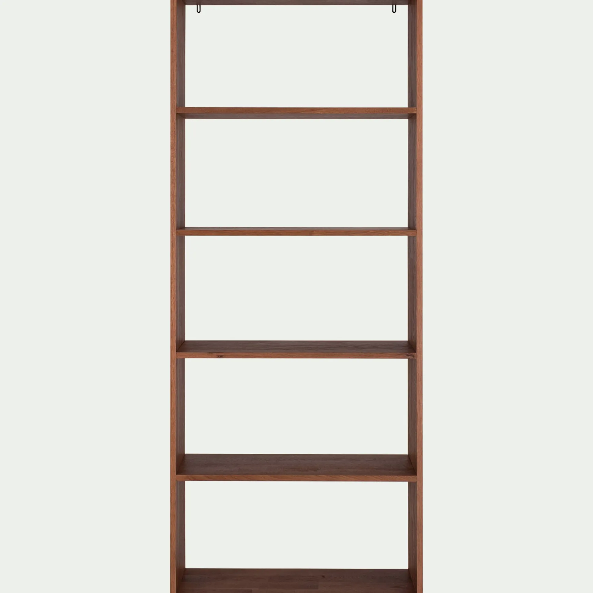 Étagère 5 tablettes en chêne massif - bois foncé