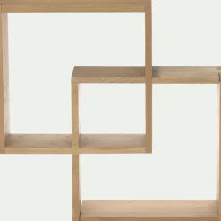Étagère cube murale en chêne - bois clair L56cm