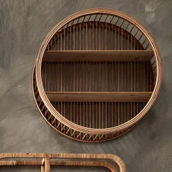 Étagère déco en bambou D60cm - naturel