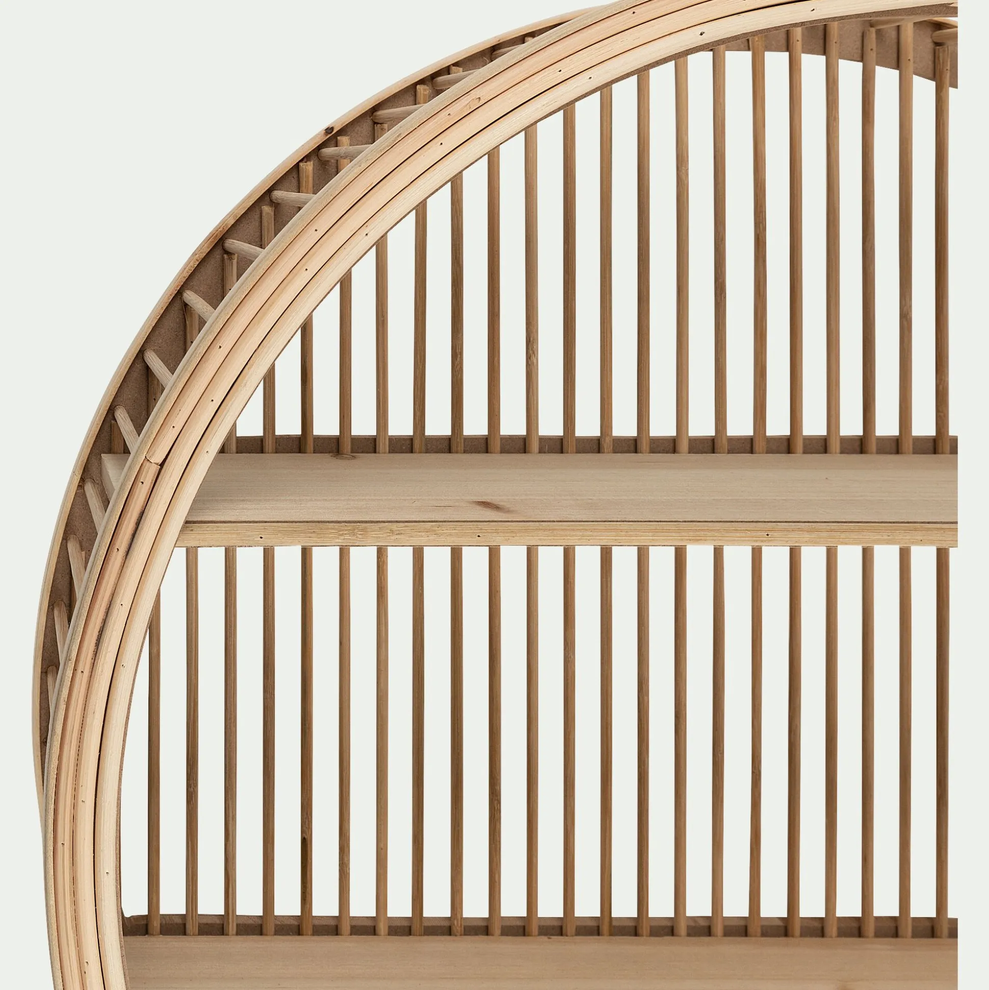 Étagère déco en bambou D60cm - naturel