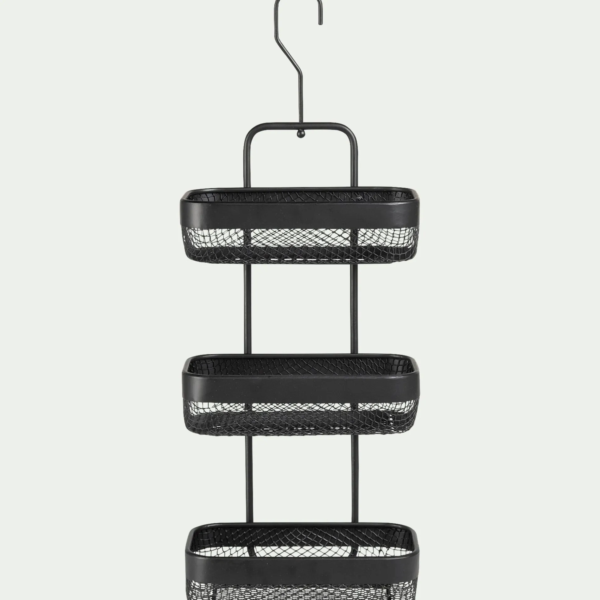 Étagère de douche en acier - noir