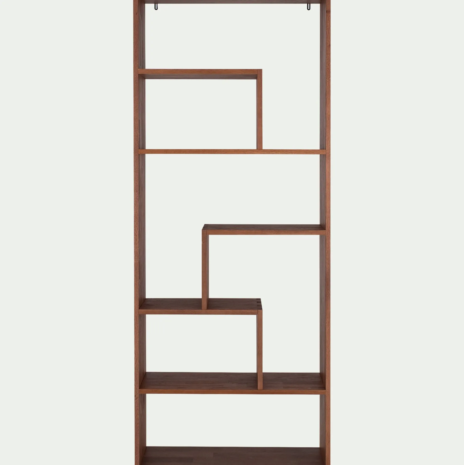 Étagère en forme déstructurée en chêne massif - bois foncé