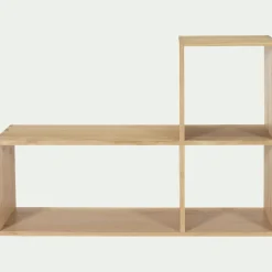 Étagère en L en chêne