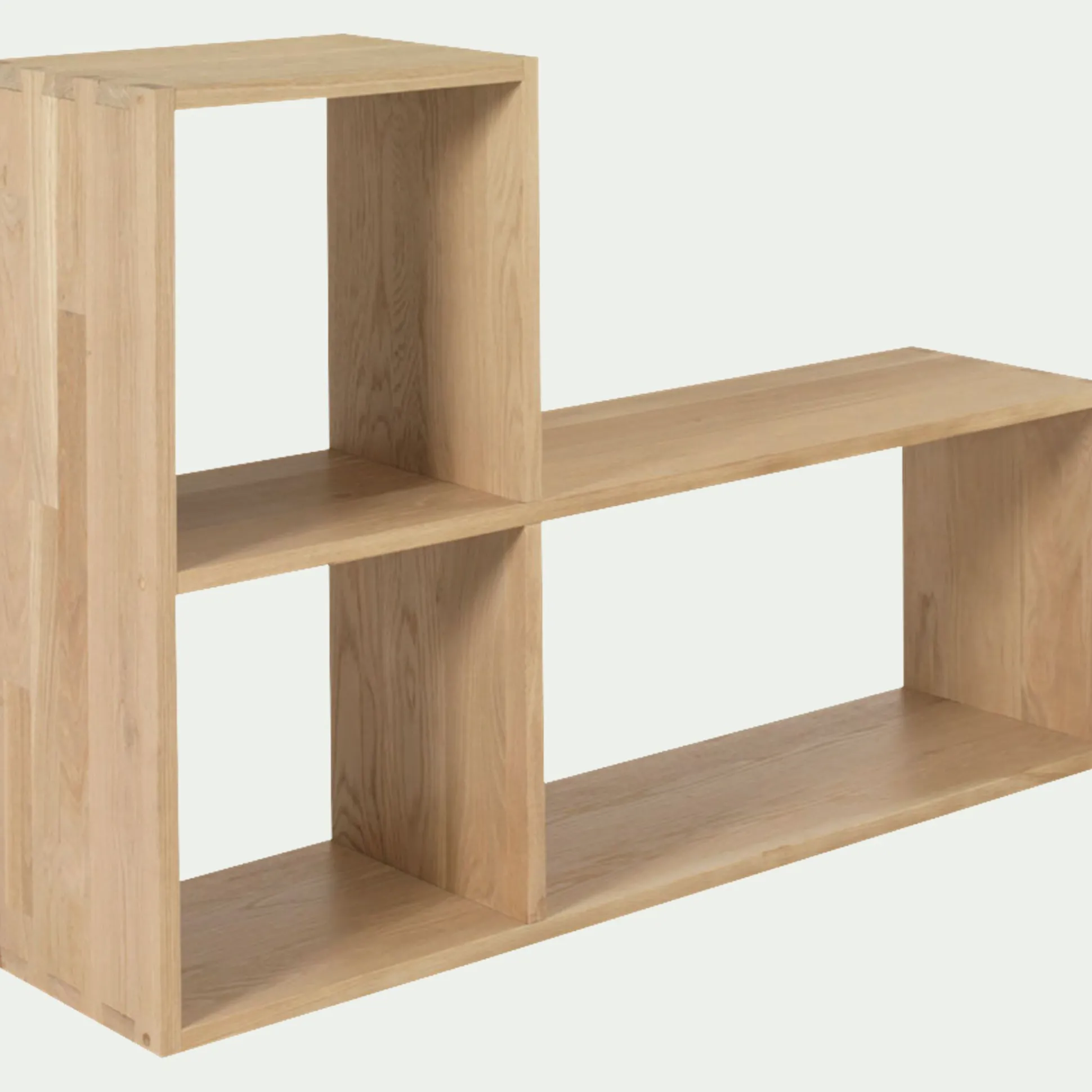 Étagère en L en chêne