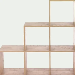 Étagère escalier en chêne - bois clair