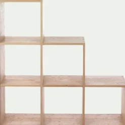 Étagère escalier en chêne - bois clair