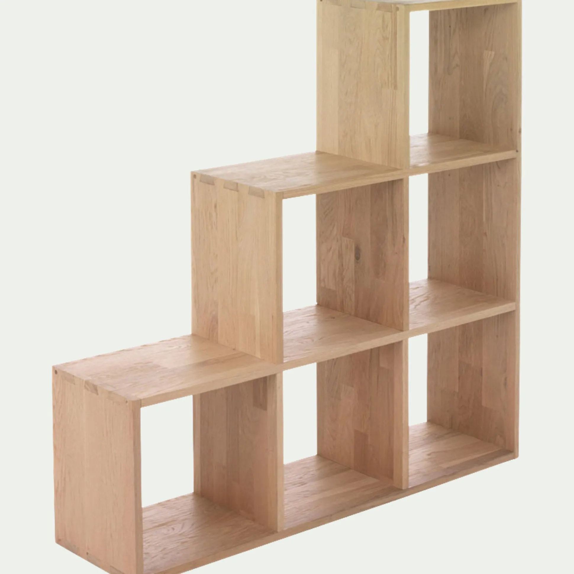 Étagère escalier en chêne - bois clair