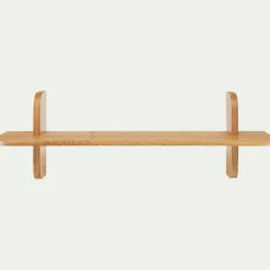 Étagère murale 1 tablette en chêne L80cm - bois clair